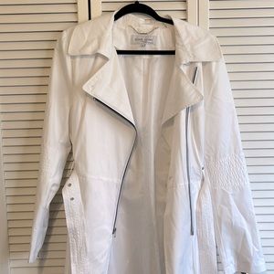 White trench coat by black rivet